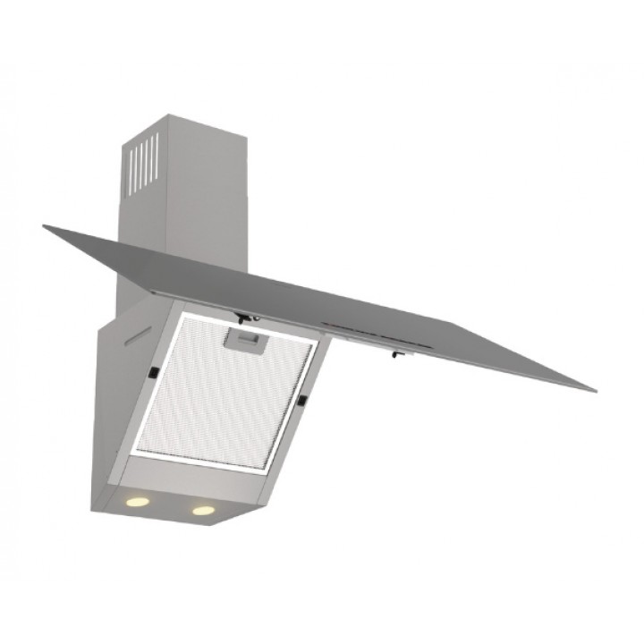 Hafele ORION S 90 cm Gri Eğik Cam Duvar Tipi Davlumbaz