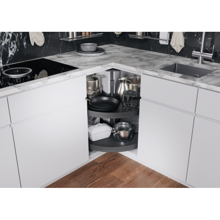 Hafele Revo 90 Köşe Kiler Sistemi Arena Pure 900 mm Antrasit 