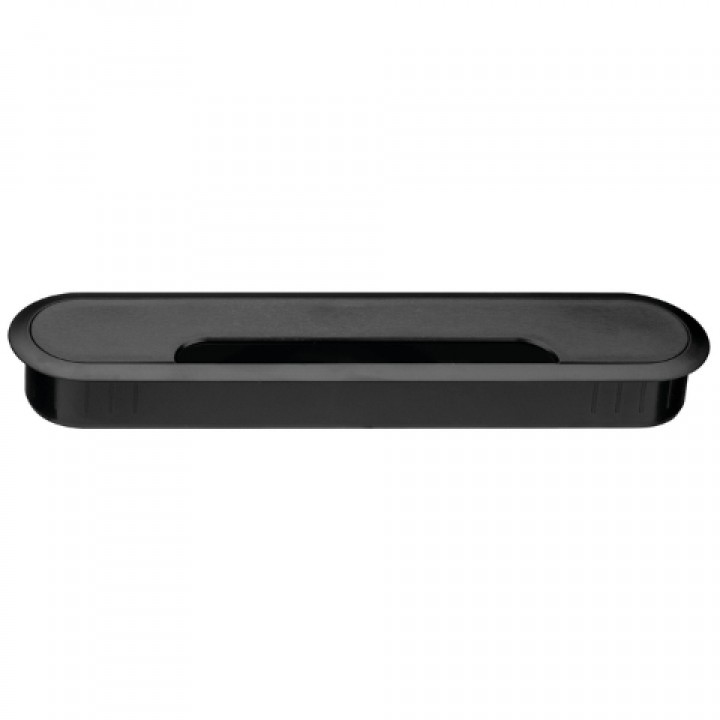 Hafele ELTO Oval Kablo Kapağı 207 x 45 mm Siyah