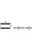 Hafele EXIT DUAL Dikdörtgen Kablo Kapağı 120 x 200 mm Antrasit