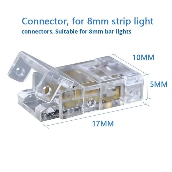 Şerit Led Sürücü Bağlantı Kablosu 2 pin 8mm 2000 mm