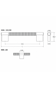 Viefe Point Akslı Kulp 320 mm Mat Altın