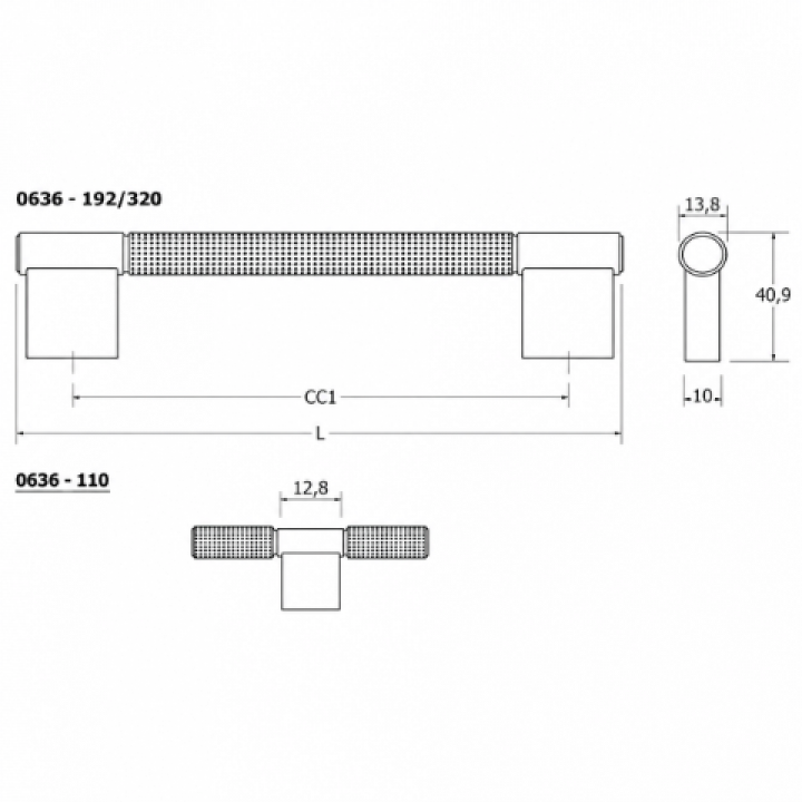Viefe Point Akslı Kulp 320 mm Mat Altın