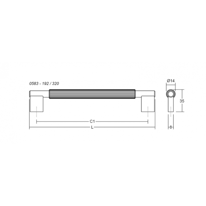 Viefe Arpa Kulp 192 mm Mat Altın