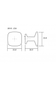 Viefe Quart Big Düğme Kulp 34x34 mm Mat Siyah