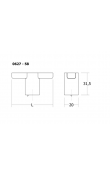 Viefe Fusion Düğme Kulp 58x31,5 mm Titanyum