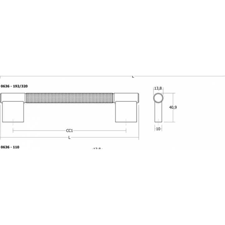 Viefe Point Akslı Kulp 320 mm Titanyum