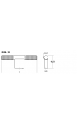 Viefe Point T Düğme Kulp 110x41mm Mat Altın