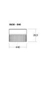 Viefe Point Düğme Kulp 40x29mm Titanyum