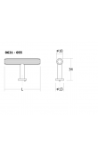 Viefe Rille Düğme Kulp 55 mm Mat Siyah