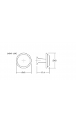 Viefe Land Düğme Kulp 40 x 33 mm Antik Gümüş