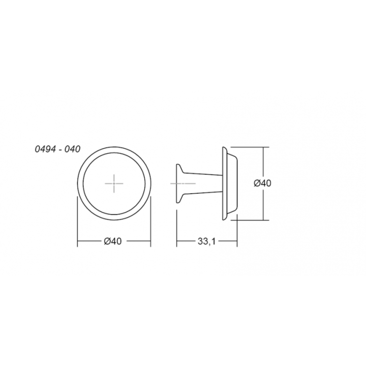 Viefe Land Düğme Kulp 40 x 33 mm Antik Bronz