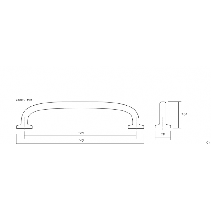 Viefe Quart Mini Kulp 128 mm Antik Bronz