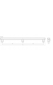 Viefe Moon Kapı Çekme Kolu Tek Taraf 1056 mm Fırçalı Bronz