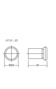 Viefe Fase Düğme Kulp 23 mm Fırçalı Bronz