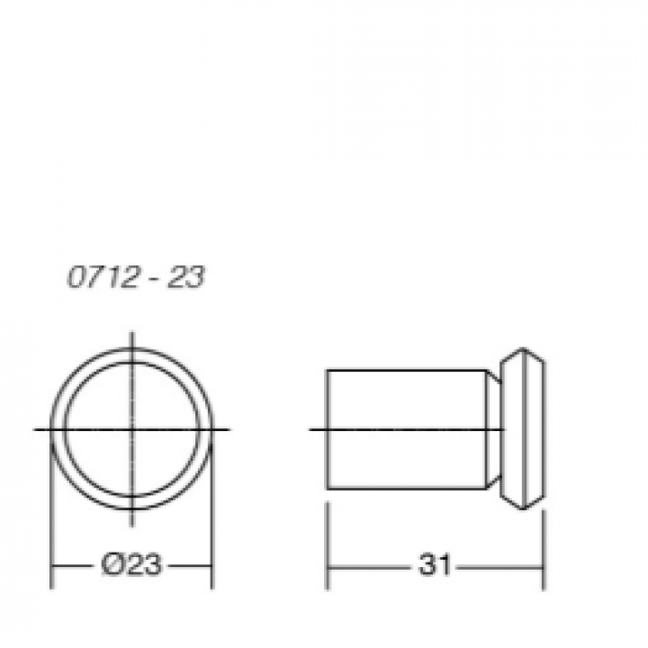 Viefe Fase Düğme Kulp 23 mm Fırçalı Bronz