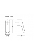 Viefe Luv Düğme Kulp 17 x 51 mm Fırçalı Bronz