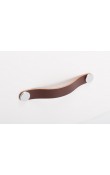 Viefe Flexa Deri Kulp 128 mm Kahverengi Deri / Krom Parlak