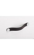 Viefe Flexa Deri Kulp 128 mm  Siyah Deri /  Krom Parlak