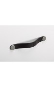 Viefe Flexa Deri Kulp 128 mm Siyah Deri / Antik Gümüş