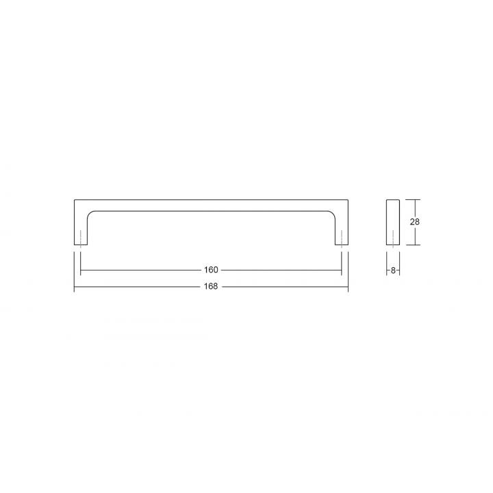 Viefe Pura Akslı Kulp 160 mm Mat Altın