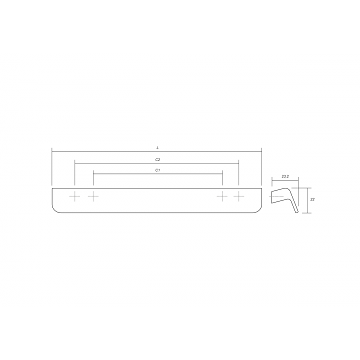 Viefe Flapp  Boy Kulp 1056 mm Paslanmaz Çelik