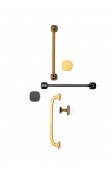 Viefe Quart Big Düğme Kulp 34x34 mm Antik Bronz
