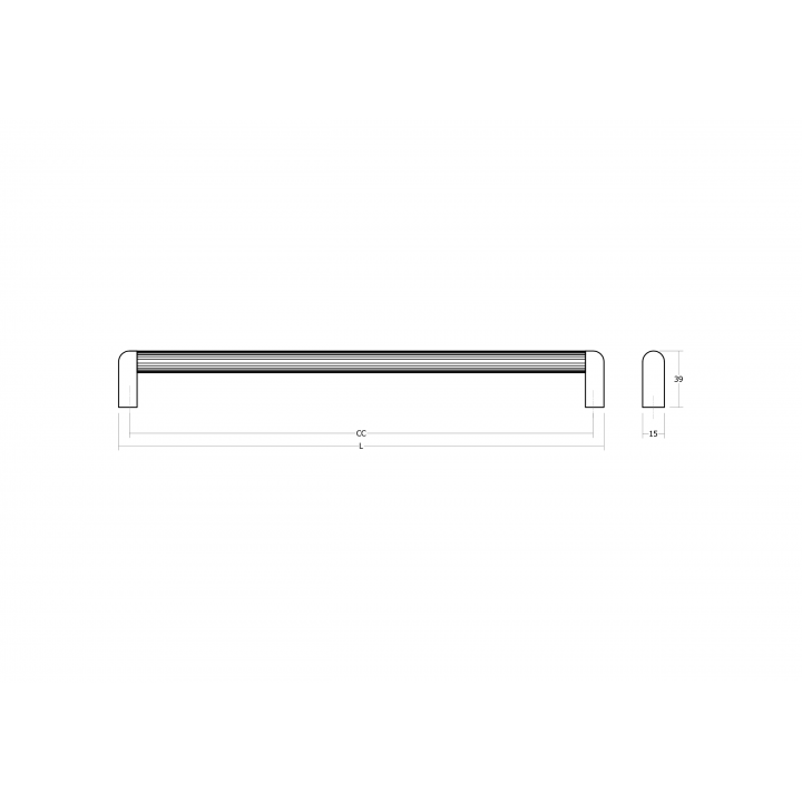 Viefe Riss Mini Akslı Kulp 320 mm Mat Siyah