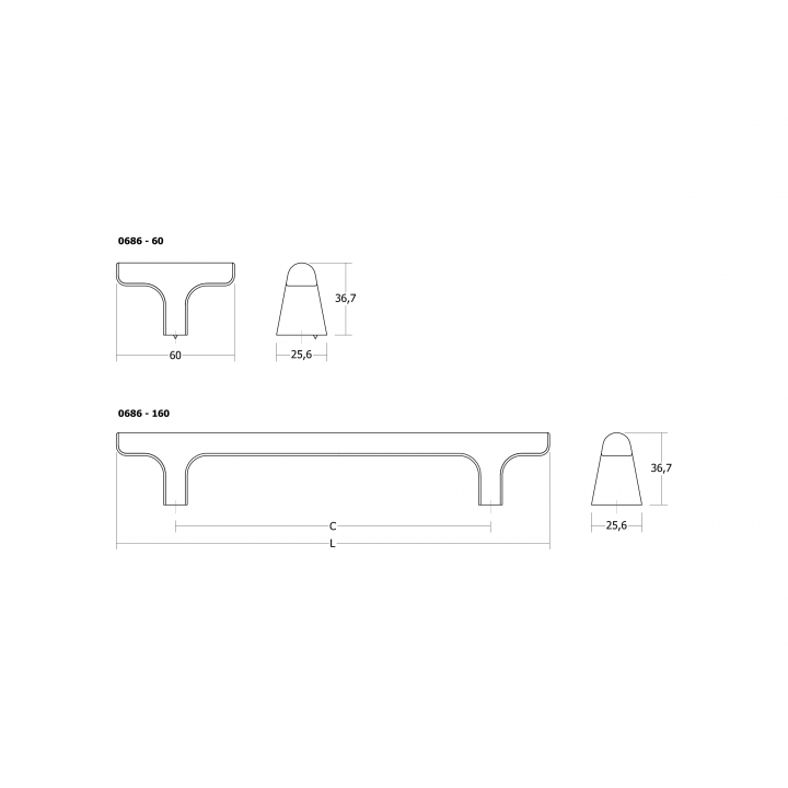 Viefe Hinoki Kulp 160 mm Fırçalı Bronz