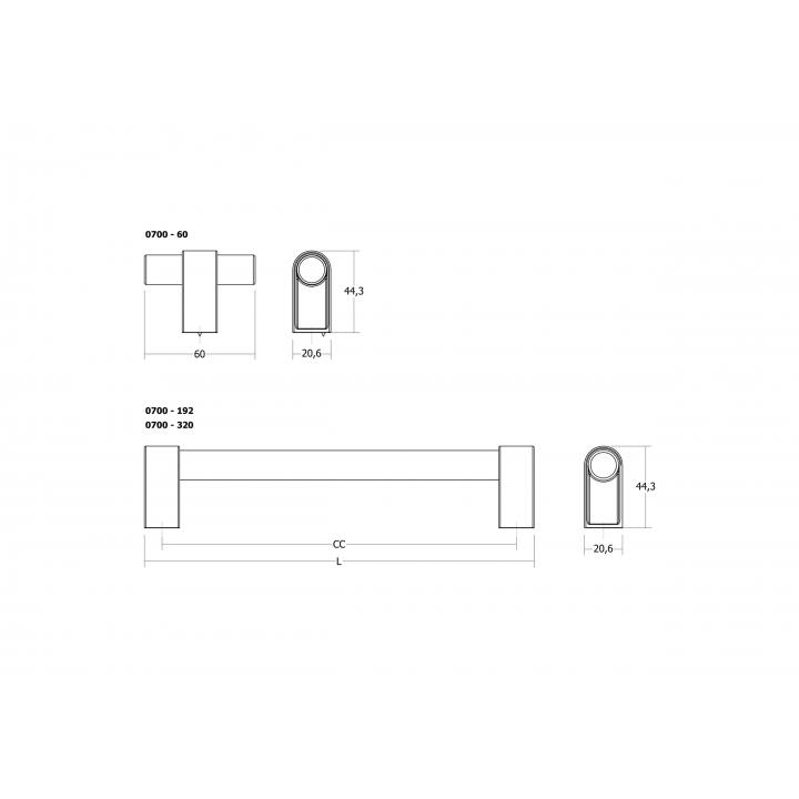 Viefe Casey Akslı Kulp 320mm Fırçalı Bronz