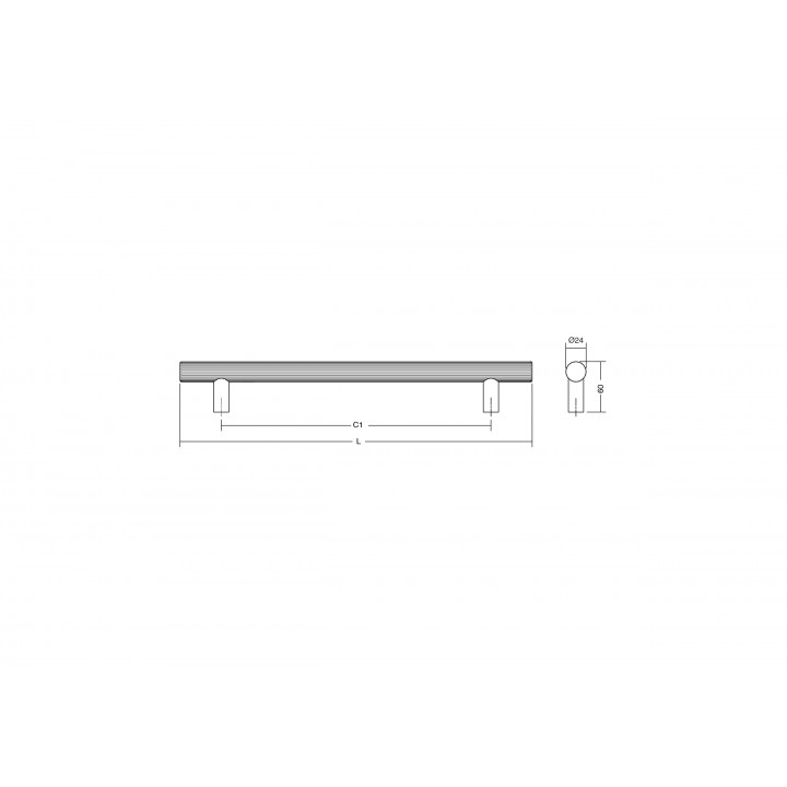 Viefe Boto Big Çekme Kapı Kolu Tek Taraf 1024 mm Mat Altın
