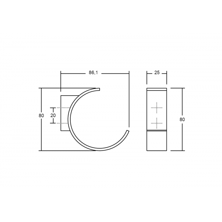 Viefe Birdd Askı 25x80 mm Mat Yeşil