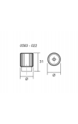 Viefe Arpa Düğme Kulp 22mm Mat Altın