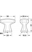 Hafele Düğme Kulp H2185 21mm Mat Altın