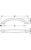 Hafele Mobilya Kulpu H2180 192mm Mat Altın