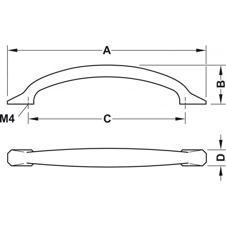 Hafele Mobilya Kulpu H2180 192mm Mat Altın