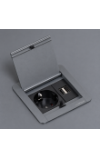 Hafele ODIN SMART Bas-Aç Masaüstü Priz Sistemi 1 x Priz + 1 x USB-A + 1 x USB-C Antrasit
