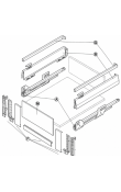 Hafele Matrix Box P Tam Açılım Raylı Kare Bordürlü Cam Ön Profilli İç Çekmece Seti Yavaşlatıcılı 300 mm Beyaz 600 mm Dolap Genişliği İçin