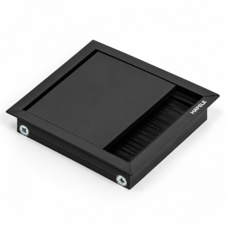 Hafele EXIT Kare Kablo Kapağı 100 x 100 mm Siyah