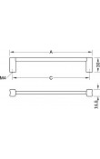 Hafele Deco H2340 Akslı Kulp 160 mm Titanyum