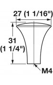 Hafele Deco H2525 Düğme Kulp 26 mm Antik Gümüş