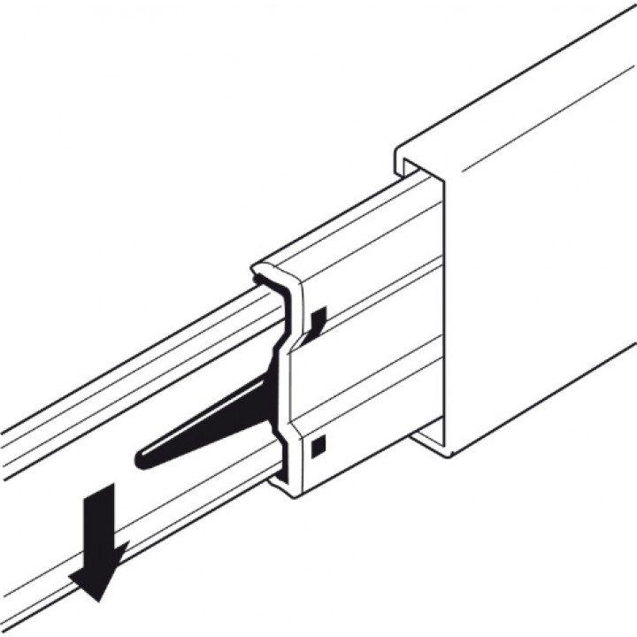 Hafele Ball 45 Bilyalı Ray Yavaşlatıcılı Tam Açılım 40 kg 45/350 mm Galvaniz 